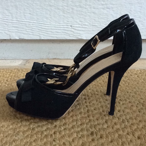 💕HOST PICK💕Kate Spade Glamour Black Suede & Patent Leather - Picture 1 of 5